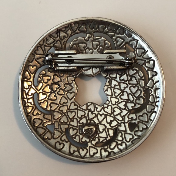 Brighton Brooch EUC silver & gold knotted hearts - Picture 2 of 5